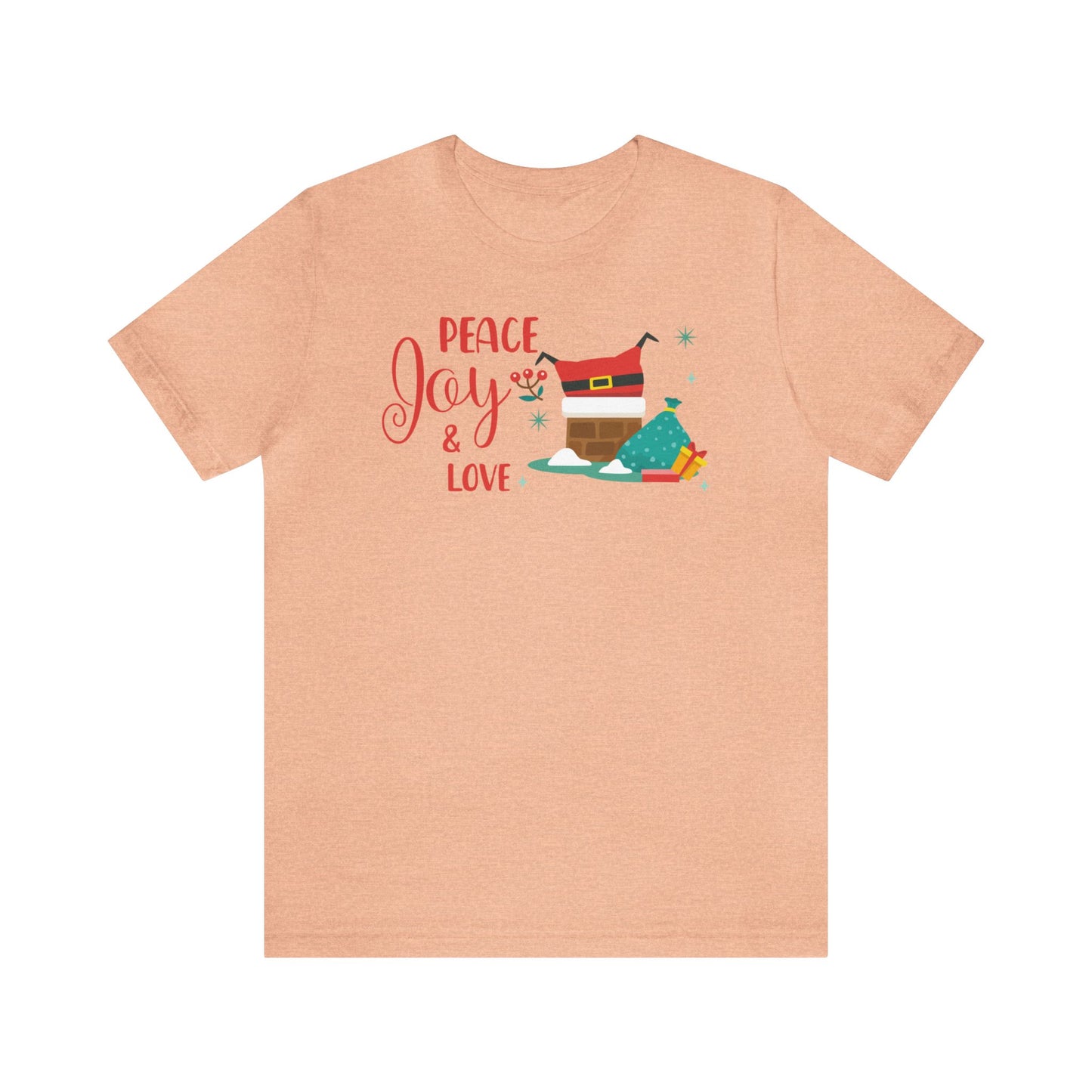 Peace, Joy and Love Santa Shirt, Santa Claus Shirt, Christmas Shirt, Xmas Shirt, Holiday Shirt, Merry Shirt, Festive Shirt, Merry Christmas