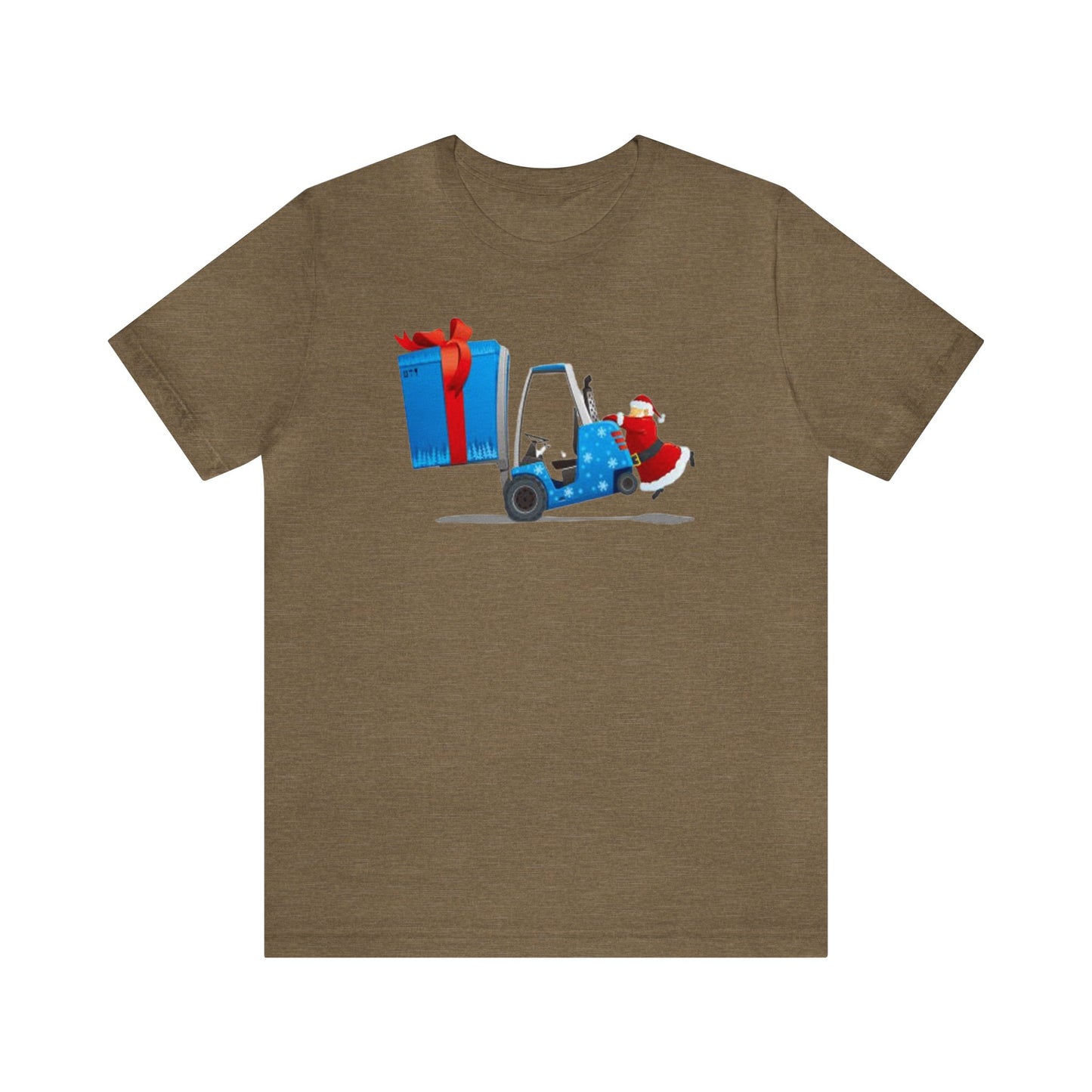 Forklift Santa With Present Shirt, Big Present , Santa Claus Shirt, Christmas Shirt, Xmas Shirt, Holiday Shirt, Merry Shirt, Festive Shirt