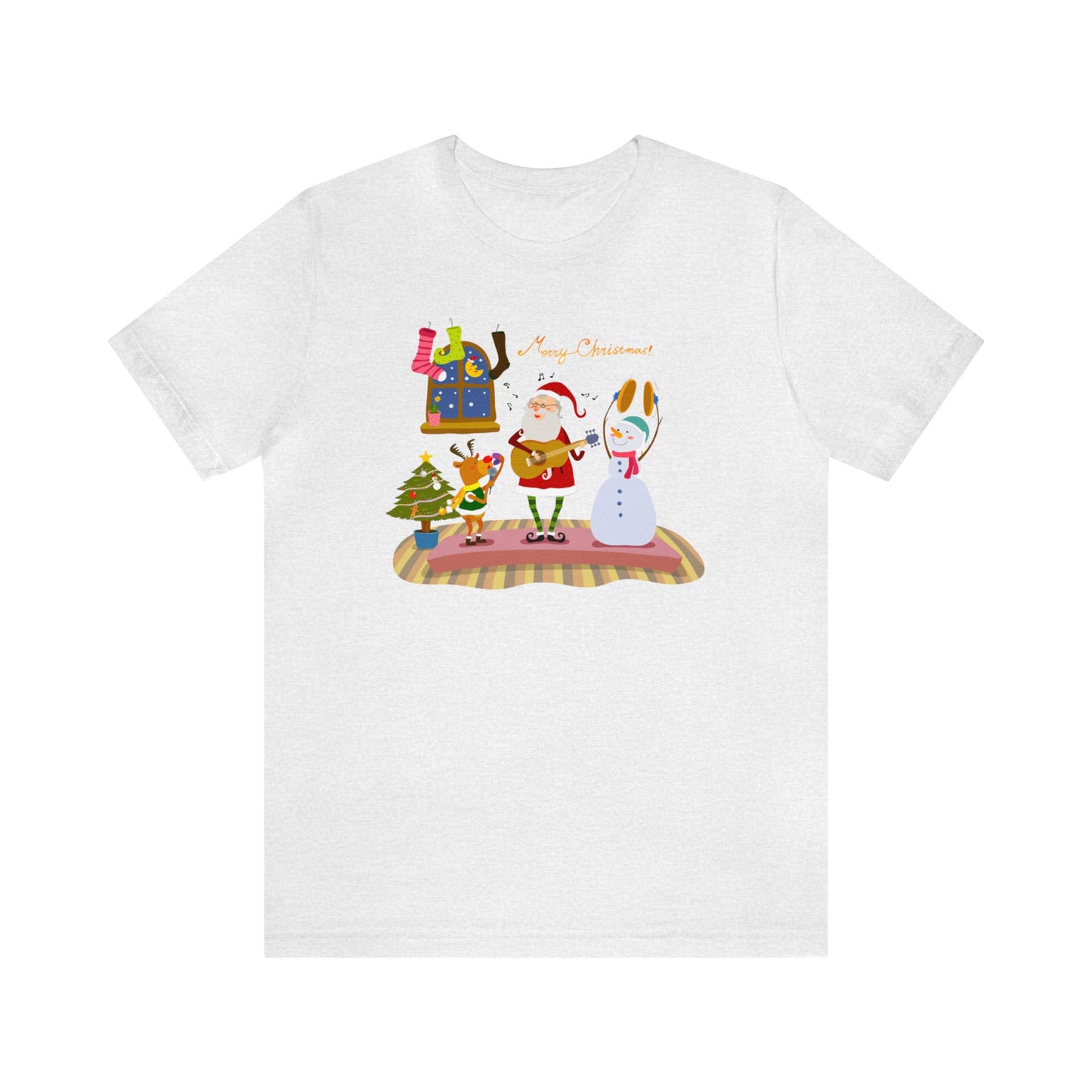 Santa Rudolph and Frosty Band Shirt, Santa Claus Shirt, Christmas Shirt, Xmas Shirt, Holiday Shirt, Merry Tee, Festive Tee, Ruldolph, Frosty