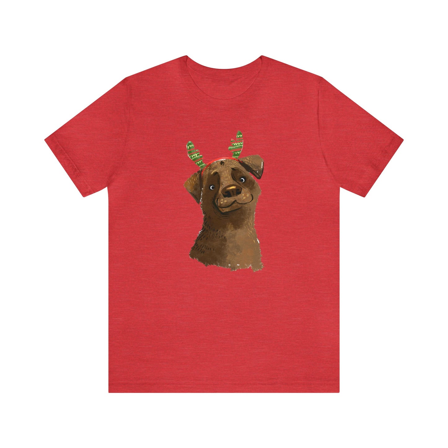 Dog Wearing Antlers Shirt, Reindeer Dog Shirt, Christmas Shirt, Xmas Shirt, Holiday Shirt, Merry Shirt, Festive Shirt, Merry Christmas Tee