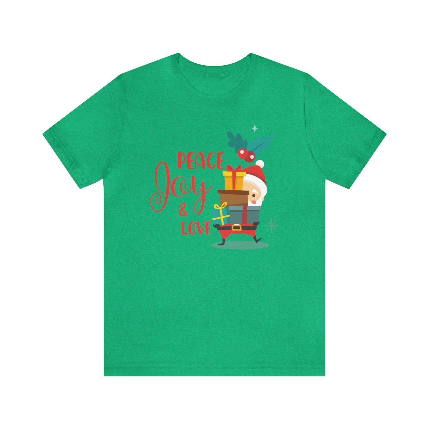 Peace, Joy and Love Santa Shirt, Santa Claus Shirt, Christmas Shirt, Xmas Shirt, Holiday Shirt, Merry Shirt, Festive Shirt, Merry Christmas