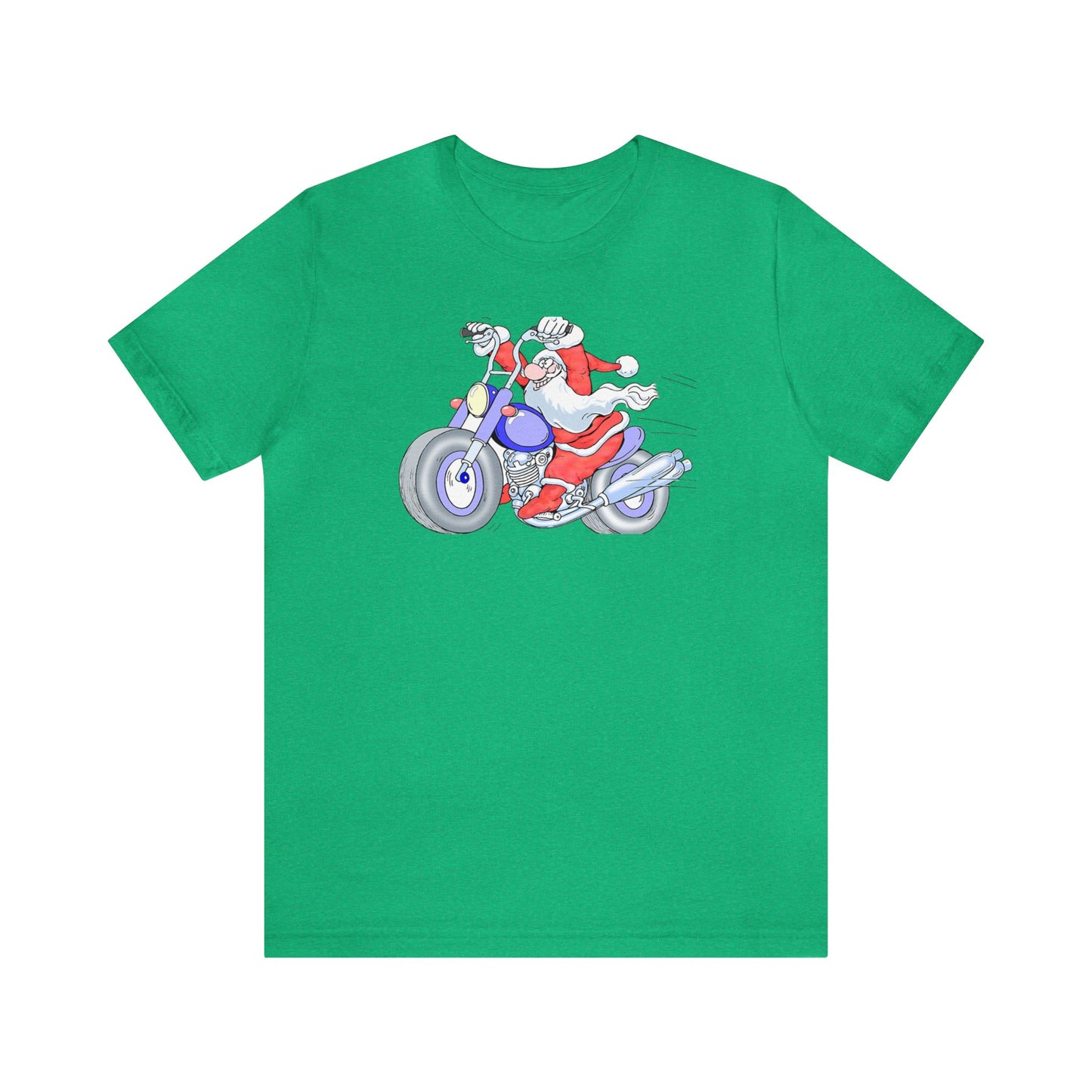 Motorcycle Santa Shirt, Santa Claus Shirt, Christmas Shirt, Xmas Shirt, Holiday Shirt, Merry Shirt, Festive Shirt, Merry Christmas Tee