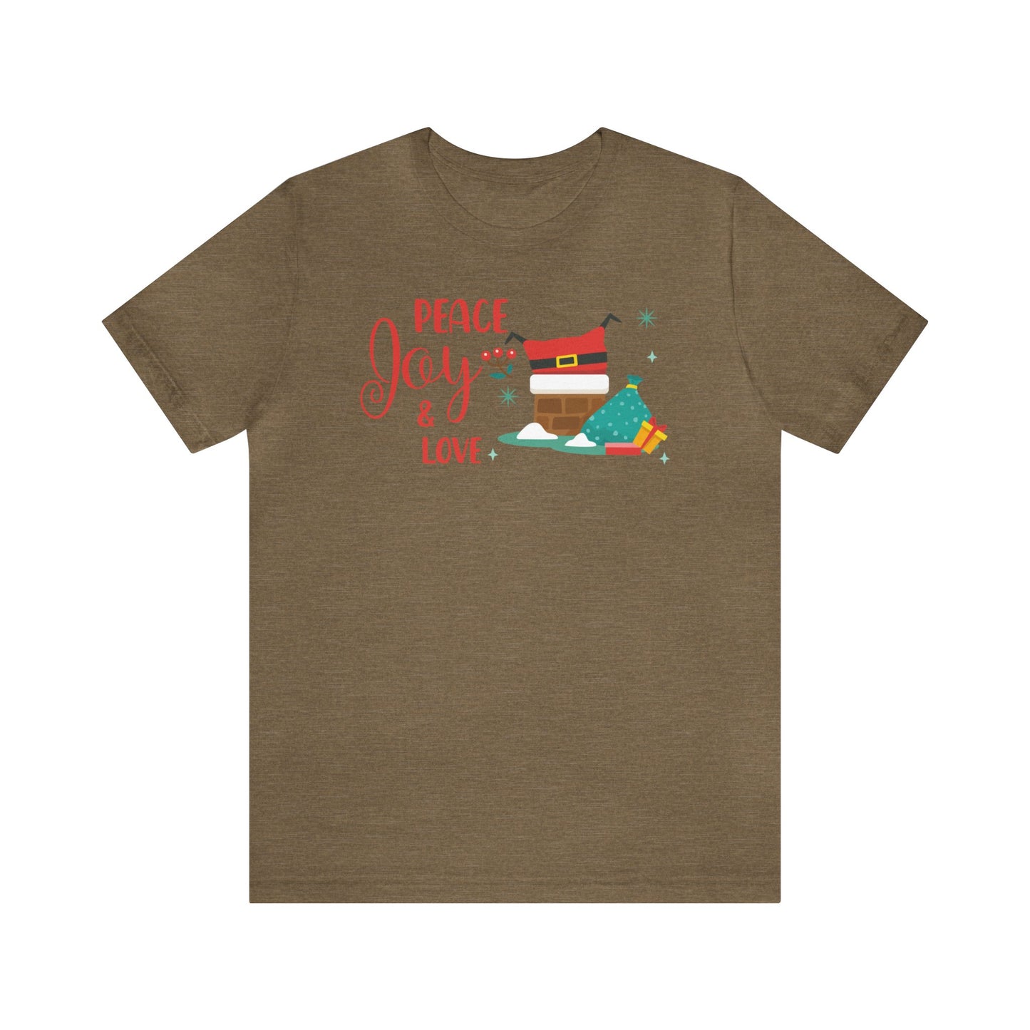 Peace, Joy and Love Santa Shirt, Santa Claus Shirt, Christmas Shirt, Xmas Shirt, Holiday Shirt, Merry Shirt, Festive Shirt, Merry Christmas