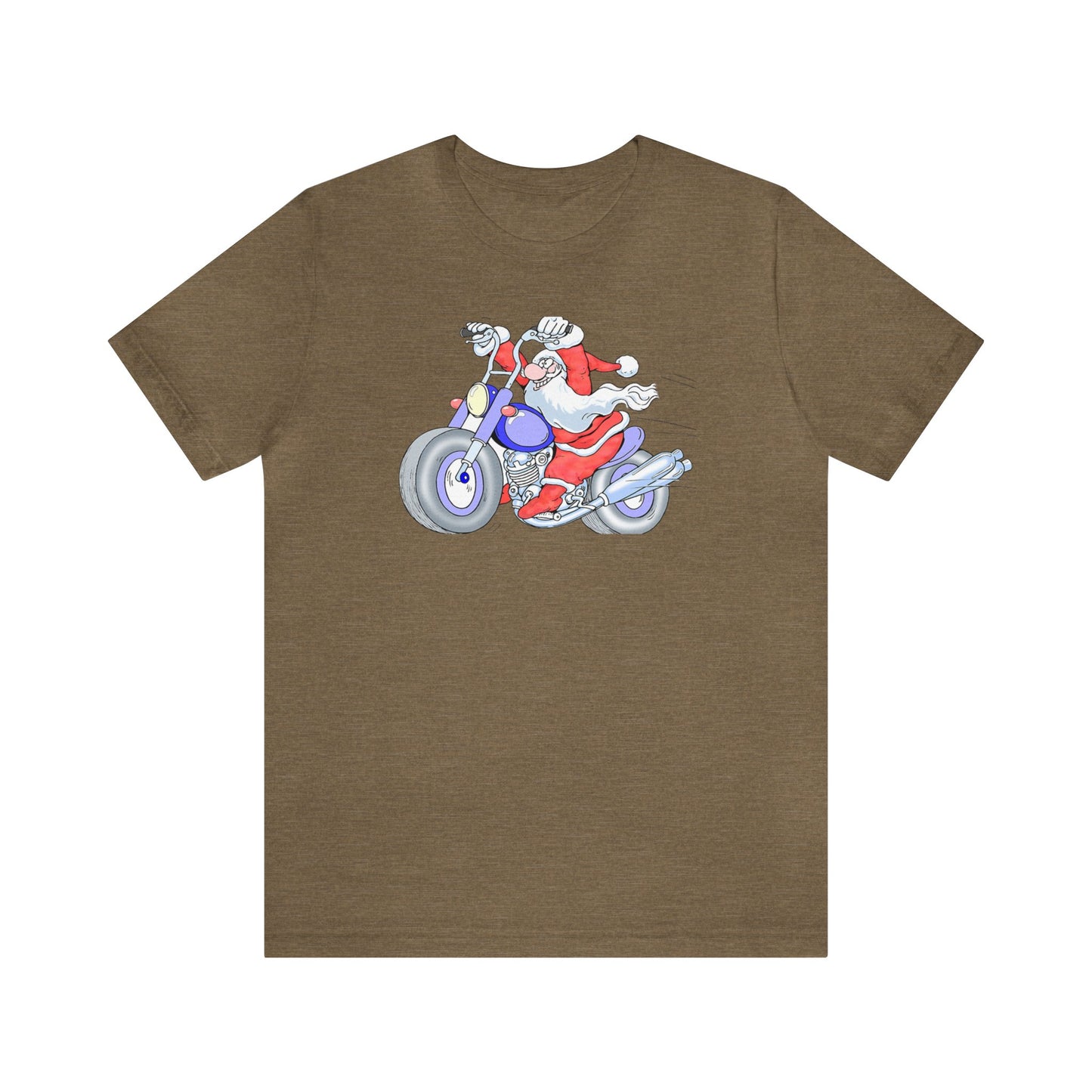 Motorcycle Santa Shirt, Santa Claus Shirt, Christmas Shirt, Xmas Shirt, Holiday Shirt, Merry Shirt, Festive Shirt, Merry Christmas Tee