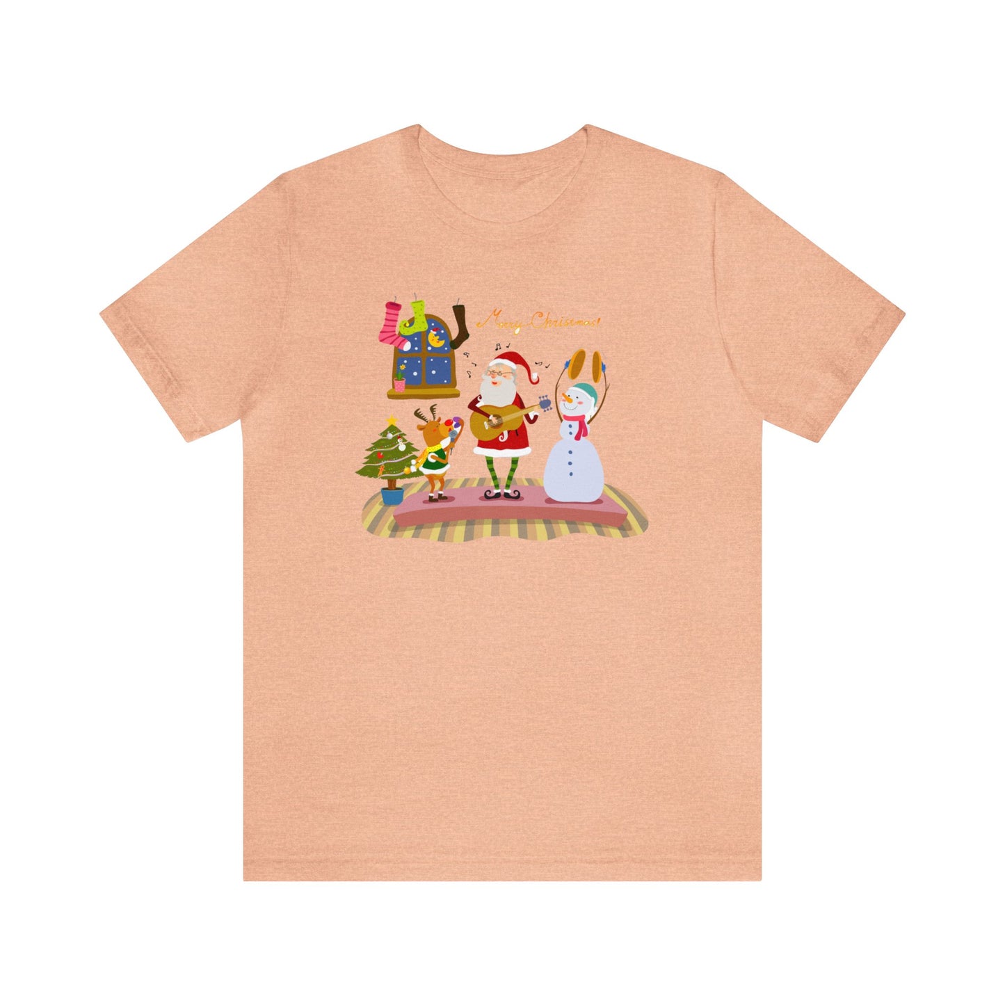Santa Rudolph and Frosty Band Shirt, Santa Claus Shirt, Christmas Shirt, Xmas Shirt, Holiday Shirt, Merry Tee, Festive Tee, Ruldolph, Frosty
