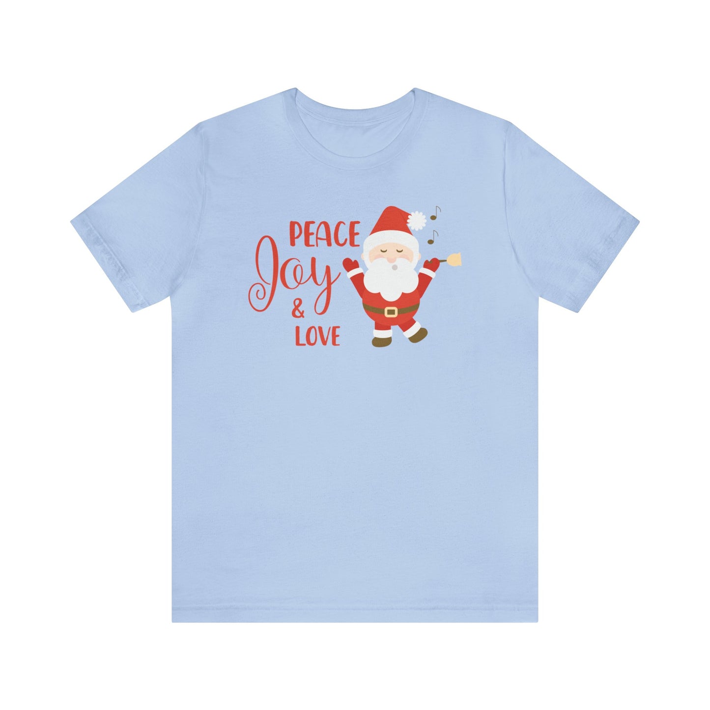 Peace, Joy and Love Santa Shirt, Santa Claus Shirt, Christmas Shirt, Xmas Shirt, Holiday Shirt, Merry Shirt, Festive Shirt, Merry Christmas