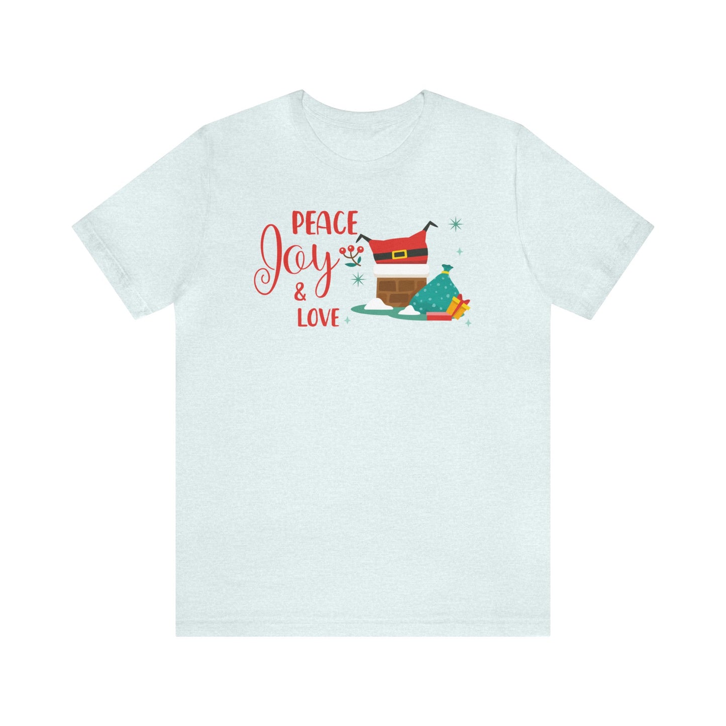 Peace, Joy and Love Santa Shirt, Santa Claus Shirt, Christmas Shirt, Xmas Shirt, Holiday Shirt, Merry Shirt, Festive Shirt, Merry Christmas