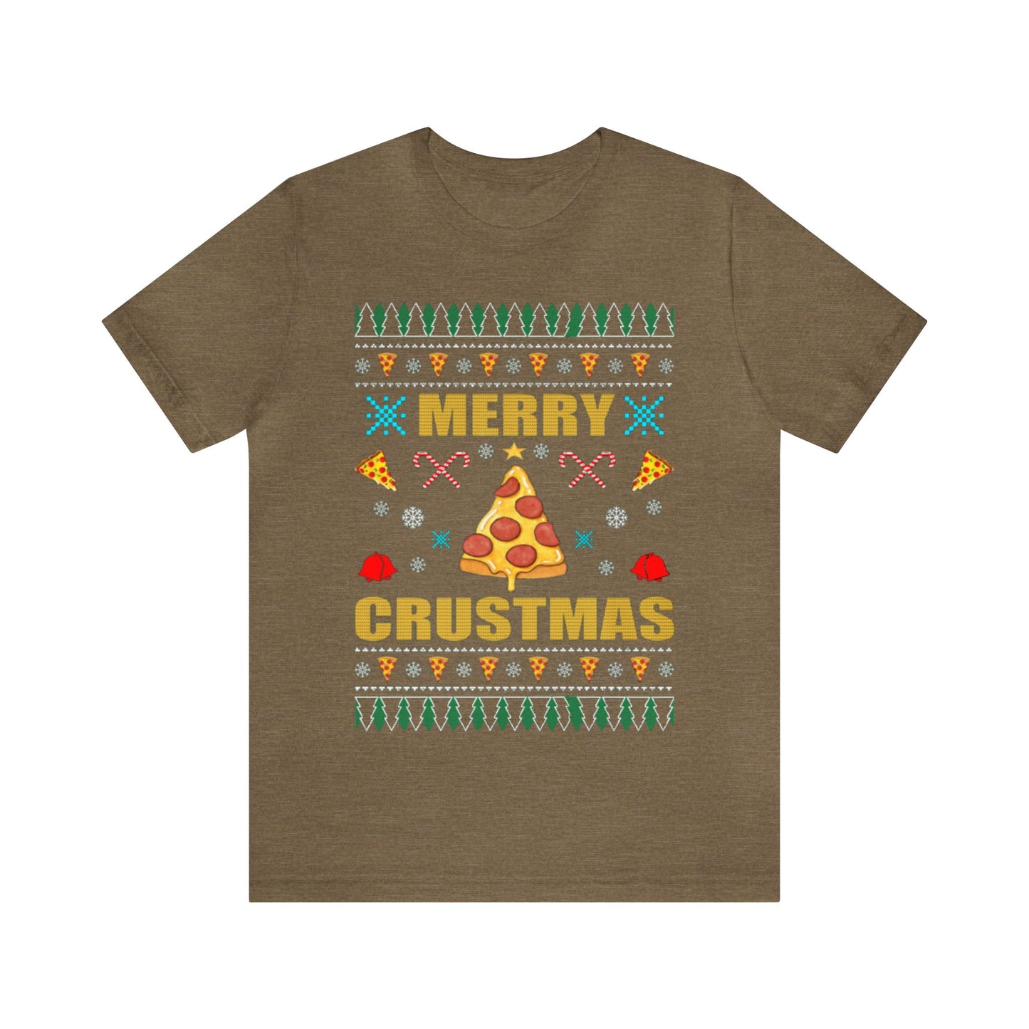 Merry Crustmas Ugly Christmas Sweater, Funny Christmas Sweater, Holiday Sweater, Pizza Christmas Shirt, Pizza Shirt, Pizza Lover, Xmas Shirt