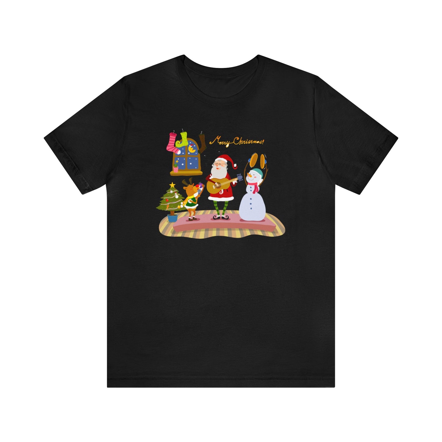 Santa Rudolph and Frosty Band Shirt, Santa Claus Shirt, Christmas Shirt, Xmas Shirt, Holiday Shirt, Merry Tee, Festive Tee, Ruldolph, Frosty