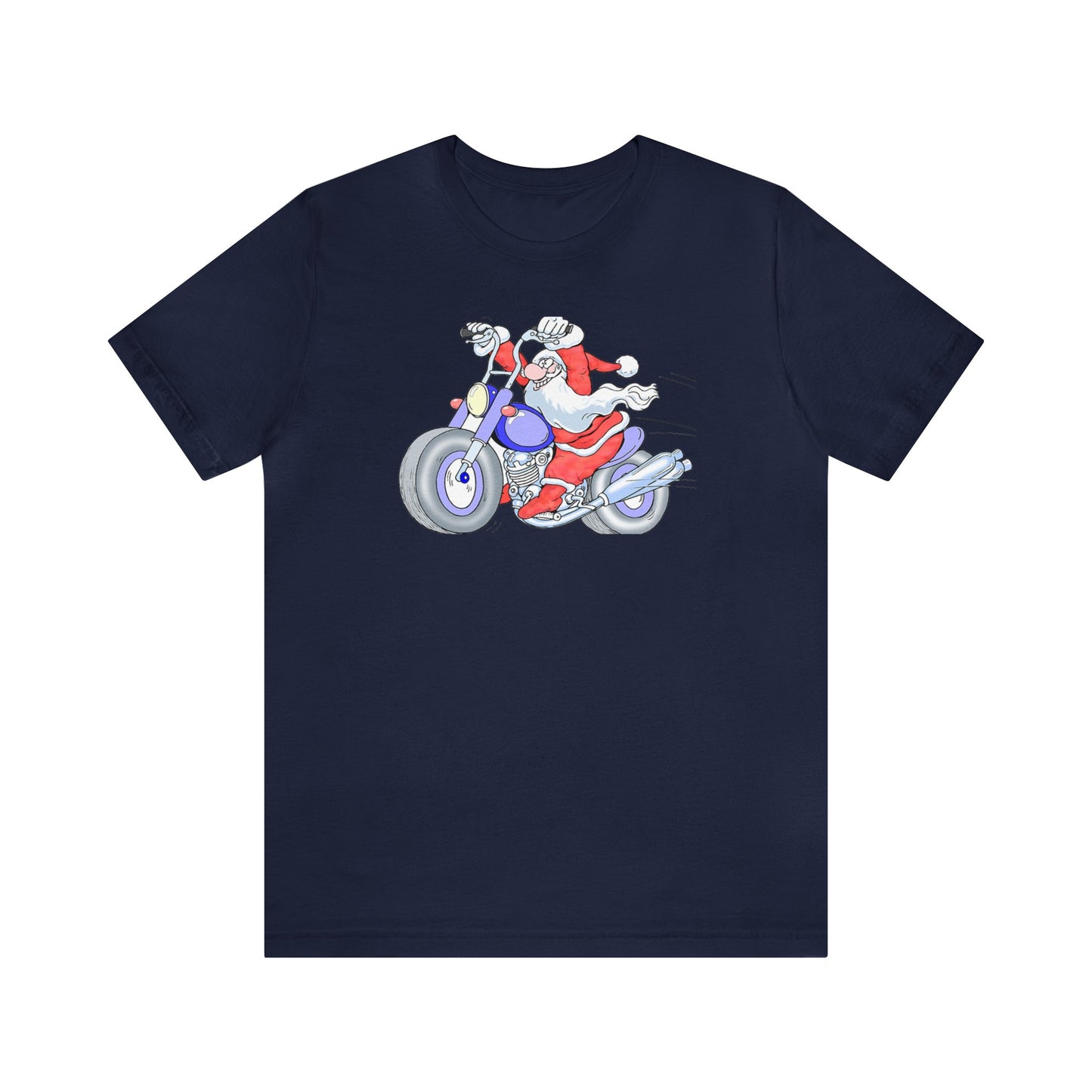 Motorcycle Santa Shirt, Santa Claus Shirt, Christmas Shirt, Xmas Shirt, Holiday Shirt, Merry Shirt, Festive Shirt, Merry Christmas Tee