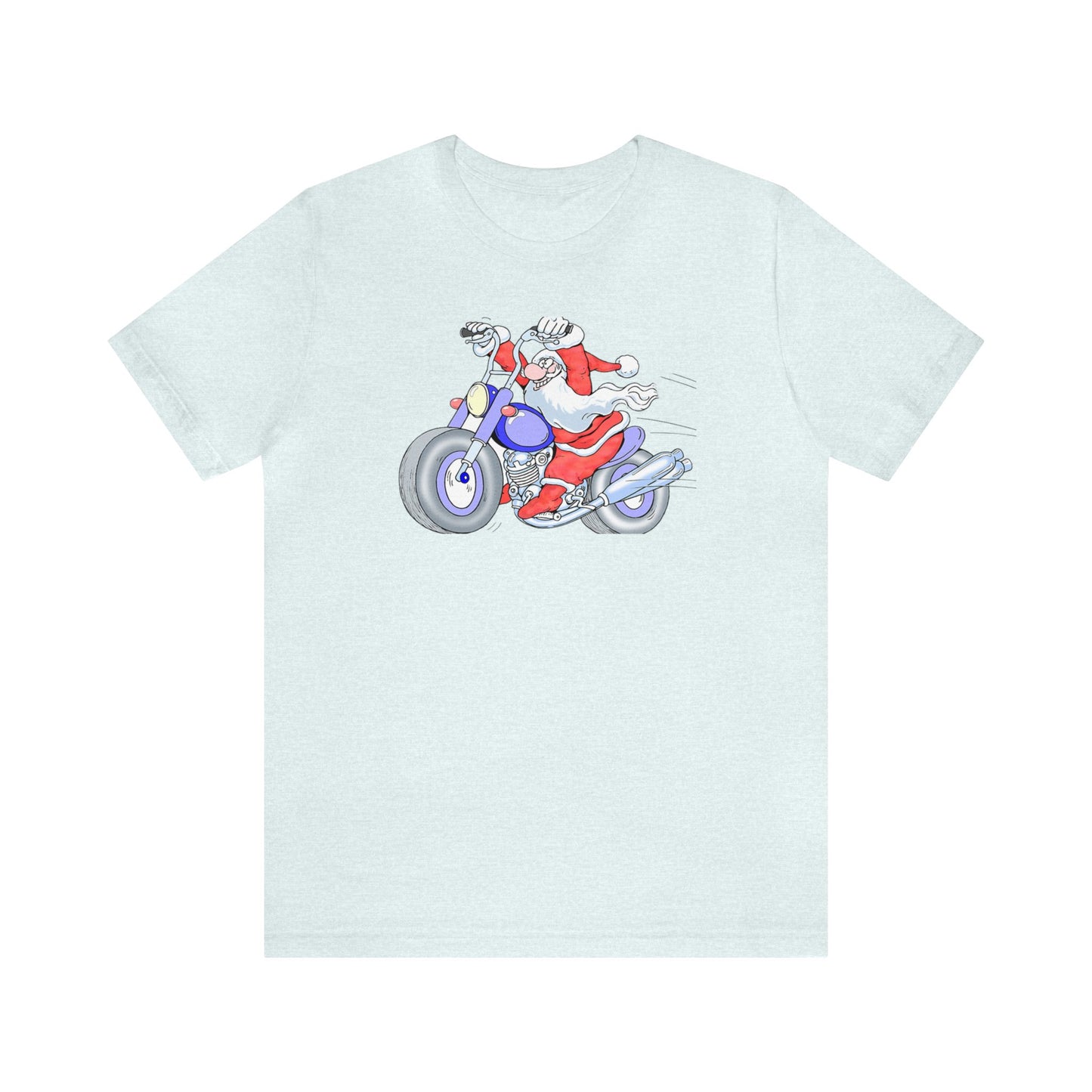 Motorcycle Santa Shirt, Santa Claus Shirt, Christmas Shirt, Xmas Shirt, Holiday Shirt, Merry Shirt, Festive Shirt, Merry Christmas Tee