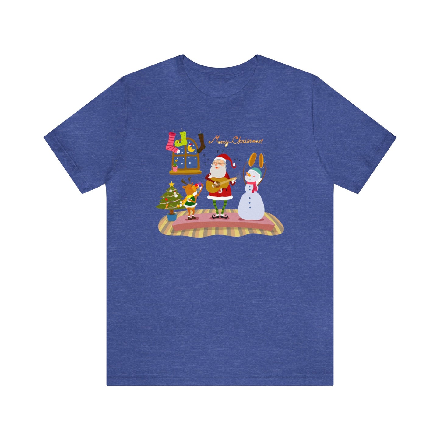 Santa Rudolph and Frosty Band Shirt, Santa Claus Shirt, Christmas Shirt, Xmas Shirt, Holiday Shirt, Merry Tee, Festive Tee, Ruldolph, Frosty