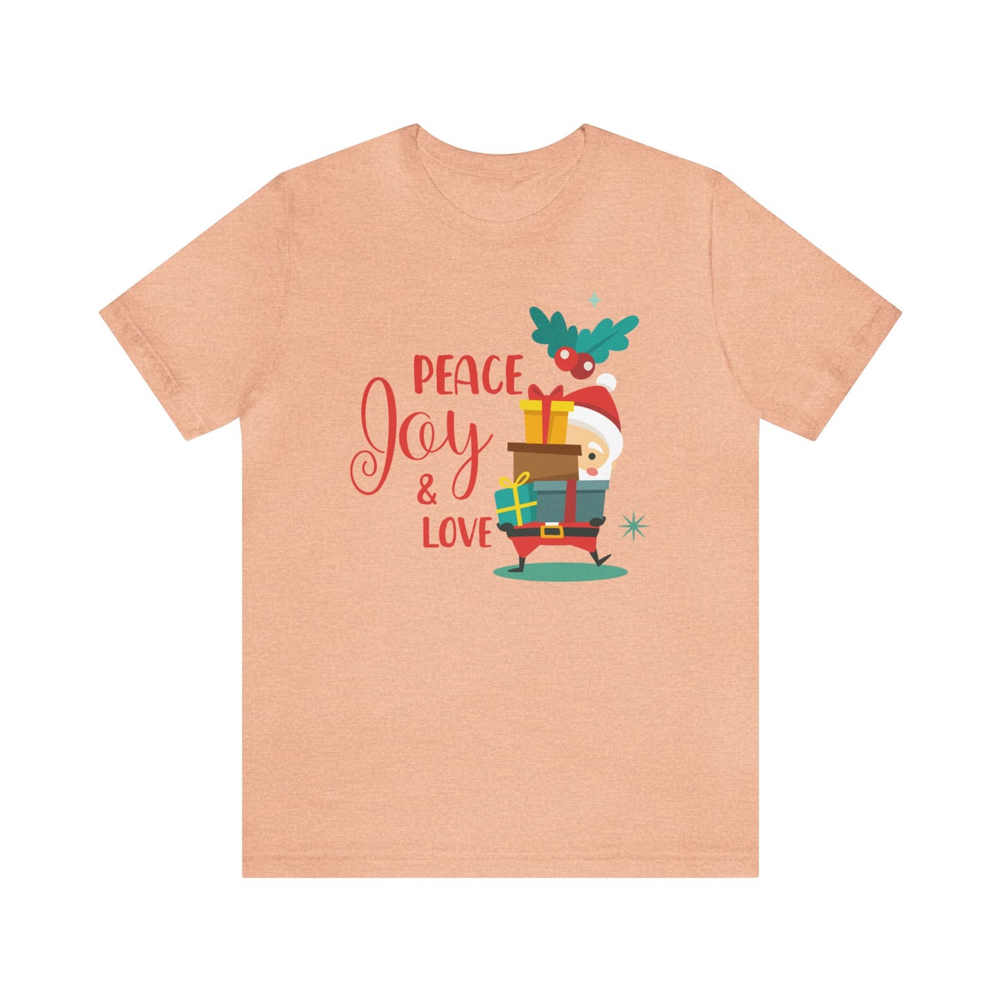 Peace, Joy and Love Santa Shirt, Santa Claus Shirt, Christmas Shirt, Xmas Shirt, Holiday Shirt, Merry Shirt, Festive Shirt, Merry Christmas