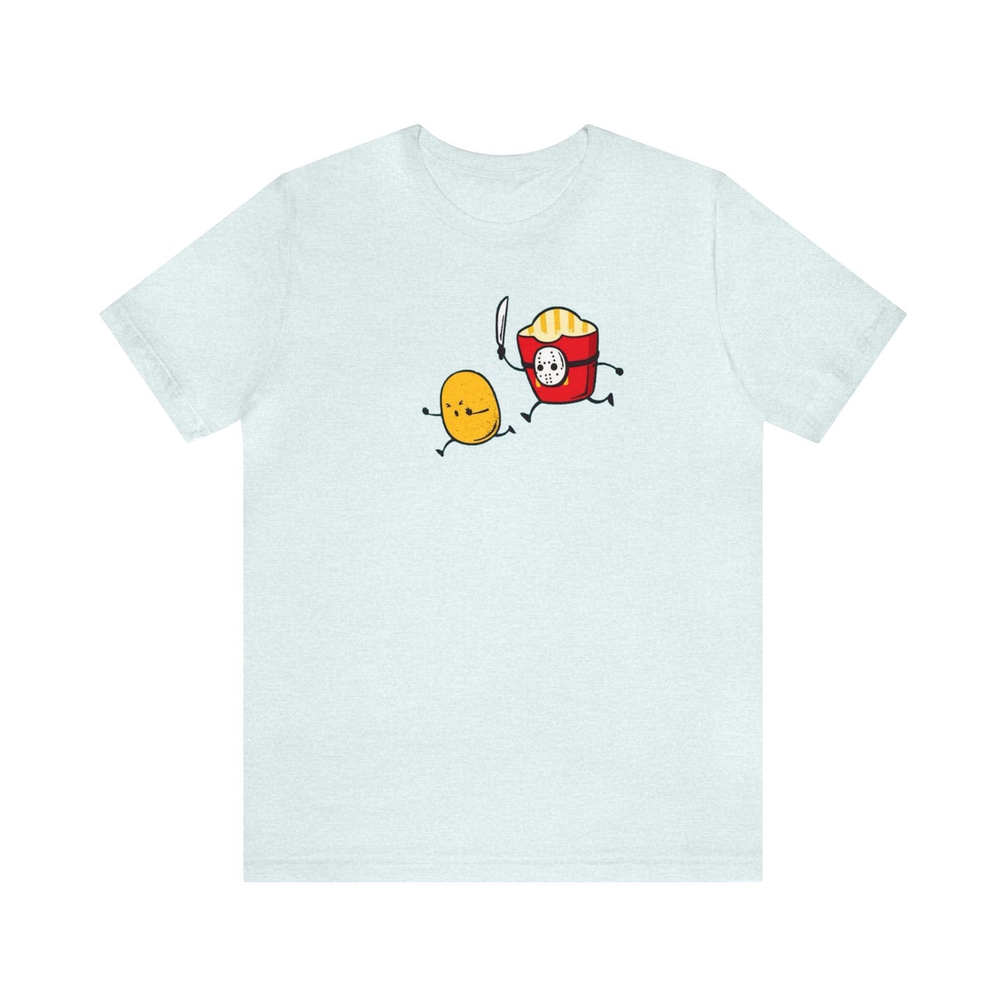Jason Fry Box Chasing A Potato Shirt, Friday The 13th Shirt, Jason Voorhees Shirt, Funny Halloween Shirt, Spooky Shirt, Funny Food T, Fries