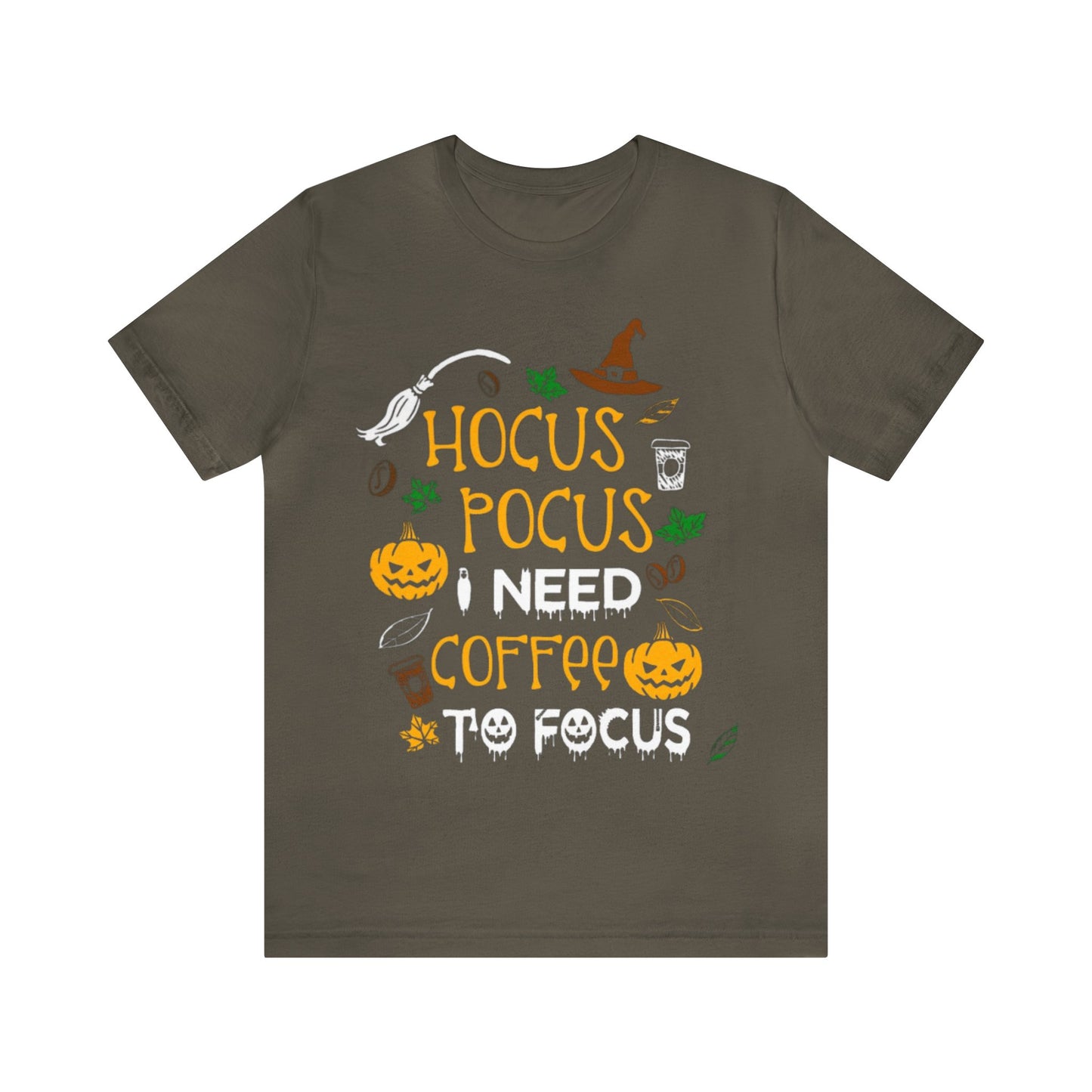 Hocus Pocus I need Coffee To Focus Shirt, Halloween Shirt, Funny Halloween Coffee Shirt, Halloween Coffee Lover Shirt, Hocus Pocus Shirt