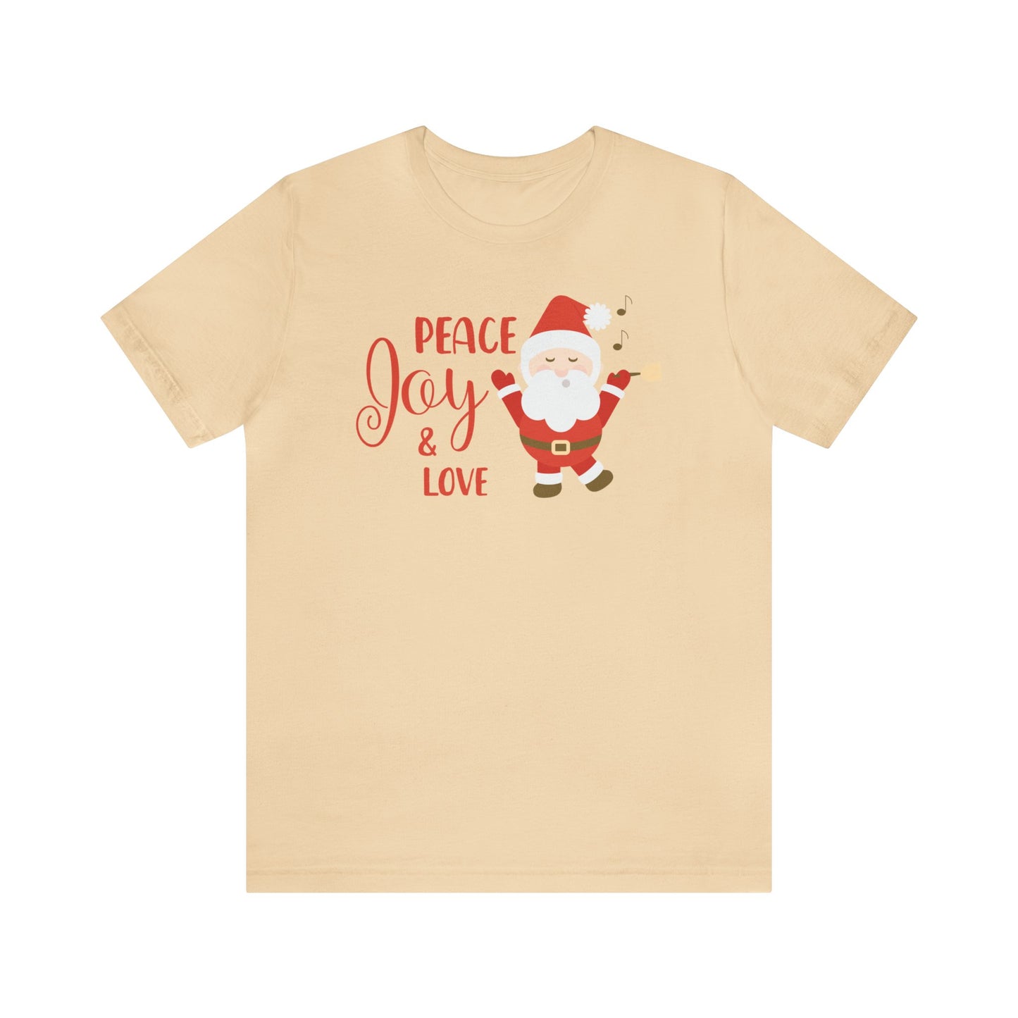 Peace, Joy and Love Santa Shirt, Santa Claus Shirt, Christmas Shirt, Xmas Shirt, Holiday Shirt, Merry Shirt, Festive Shirt, Merry Christmas
