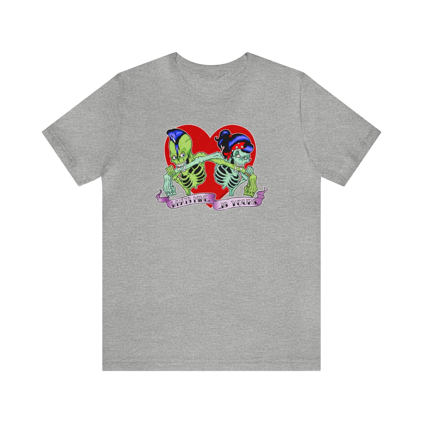 Whats Mine Is Yours Halloween Zombie Shirt, Halloween Shirt, Funny Halloween Zombie Shirt, Zombie Skeleton Shirt, Spooky Shirt, Couples Tee