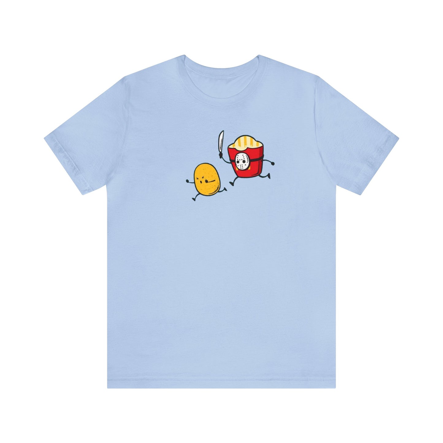 Jason Fry Box Chasing A Potato Shirt, Friday The 13th Shirt, Jason Voorhees Shirt, Funny Halloween Shirt, Spooky Shirt, Funny Food T, Fries
