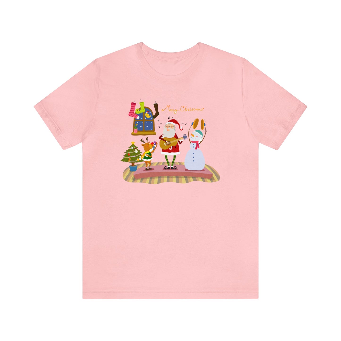 Santa Rudolph and Frosty Band Shirt, Santa Claus Shirt, Christmas Shirt, Xmas Shirt, Holiday Shirt, Merry Tee, Festive Tee, Ruldolph, Frosty