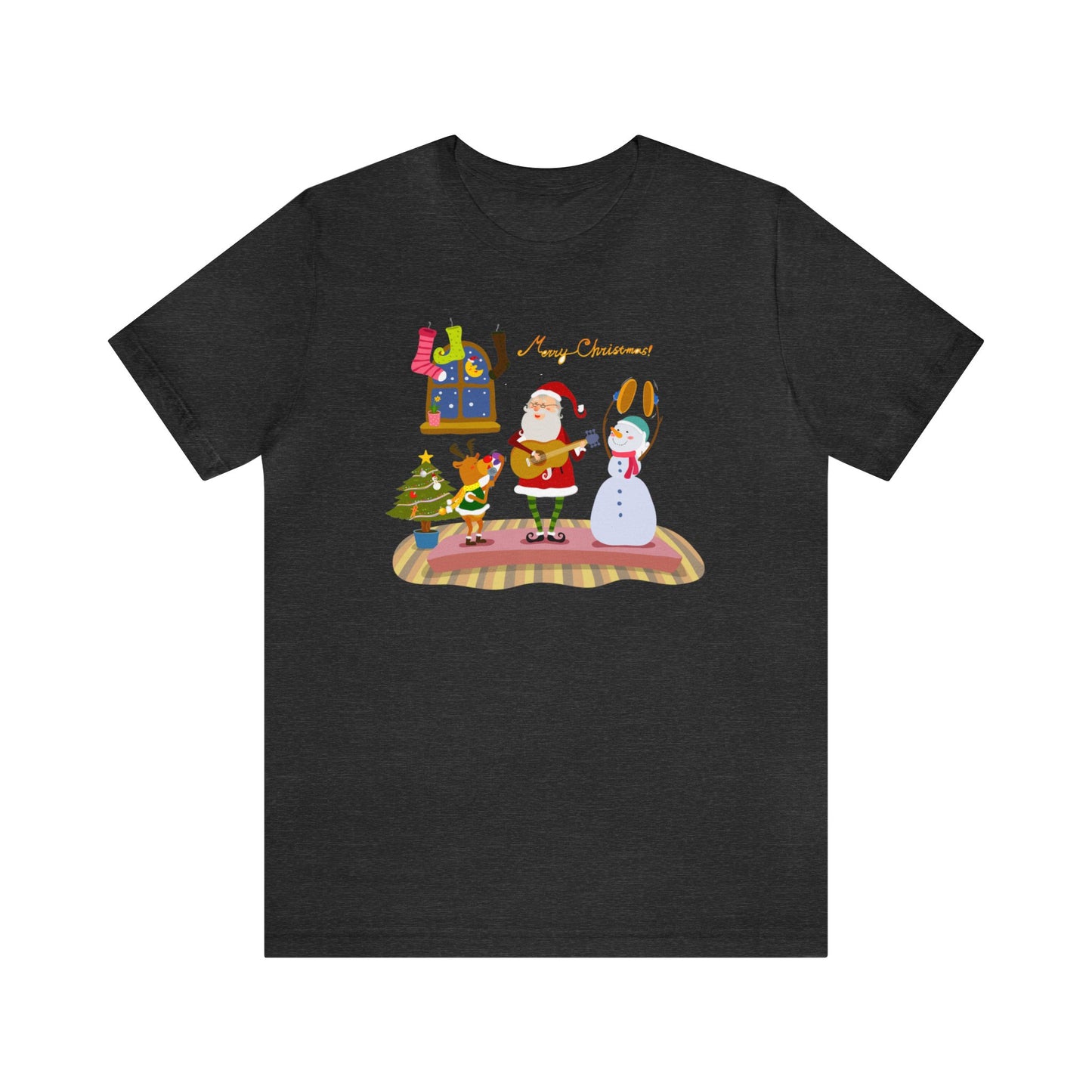 Santa Rudolph and Frosty Band Shirt, Santa Claus Shirt, Christmas Shirt, Xmas Shirt, Holiday Shirt, Merry Tee, Festive Tee, Ruldolph, Frosty