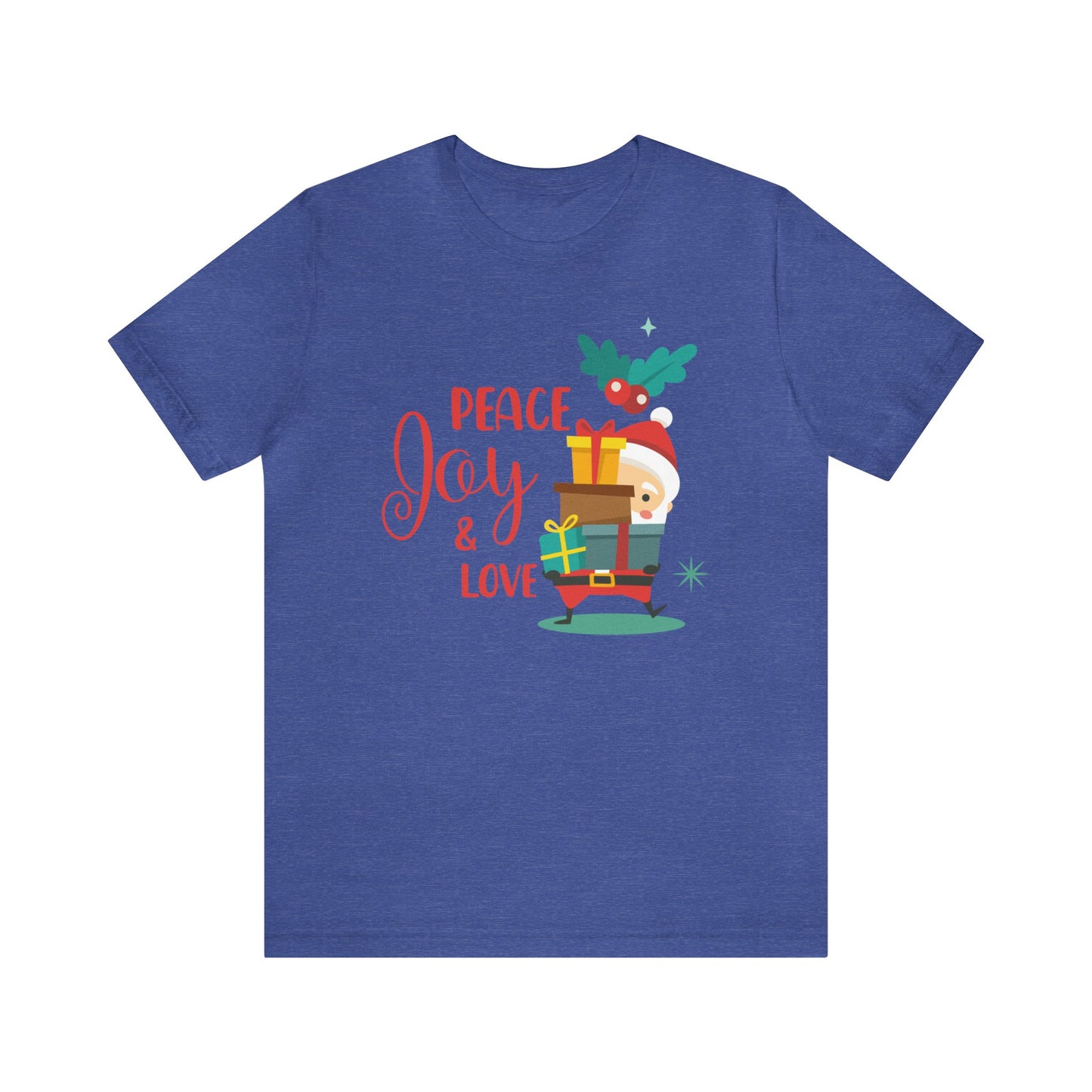 Peace, Joy and Love Santa Shirt, Santa Claus Shirt, Christmas Shirt, Xmas Shirt, Holiday Shirt, Merry Shirt, Festive Shirt, Merry Christmas