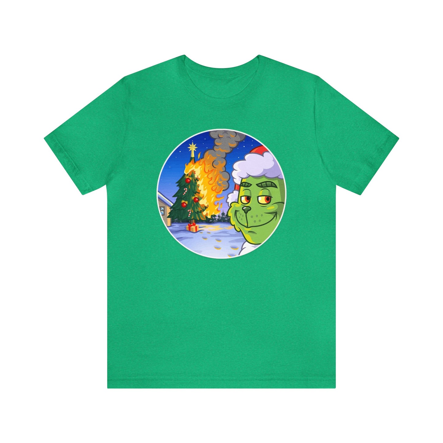 Grinch Burning a Christmas Tree Shirt, Grinch Shirt, Merry Grinchmas, Christmas Shirt, Xmas, Holiday, Funny Christmas, Funny Gift, Grinch