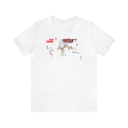 Countries Around the World Shirt, World Map Shirt, Travel Shirt, Travel Lover, Geography Shirt, Geography Teacher, Student Shirt, Teacher T
