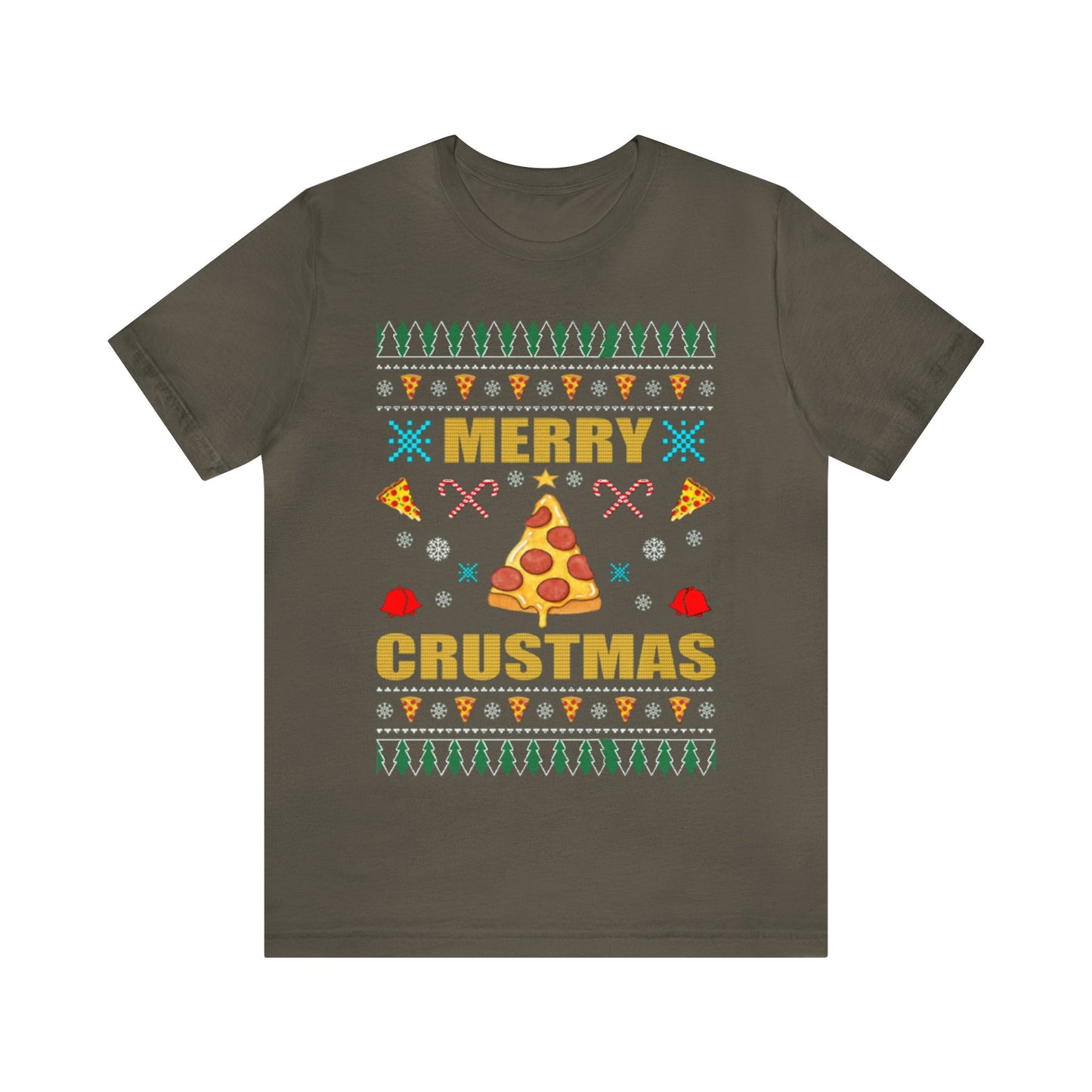 Merry Crustmas Ugly Christmas Sweater, Funny Christmas Sweater, Holiday Sweater, Pizza Christmas Shirt, Pizza Shirt, Pizza Lover, Xmas Shirt