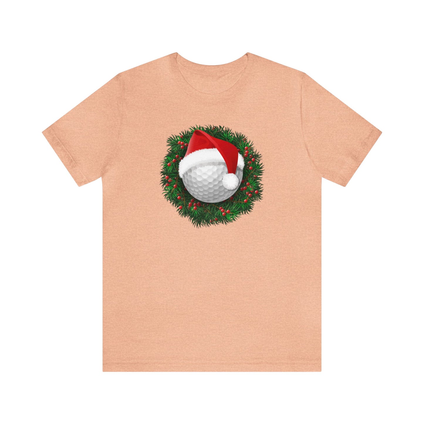 Santa Golf Ball Shirt, Christmas Wreath Shirt, Xmas Shirt, Holiday Shirt, Merry Shirt, Festive Shirt, Merry Christmas Tee, Christmas Gift