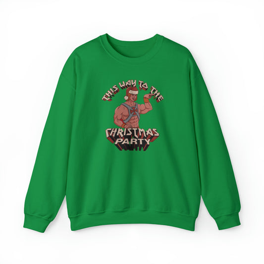 This Way to the Christmas Party, HeMan, Masters of the Universe, He man Christmas, Christmas Tee, Xmas, TV Shirt, Funny Gift, Mens Christmas