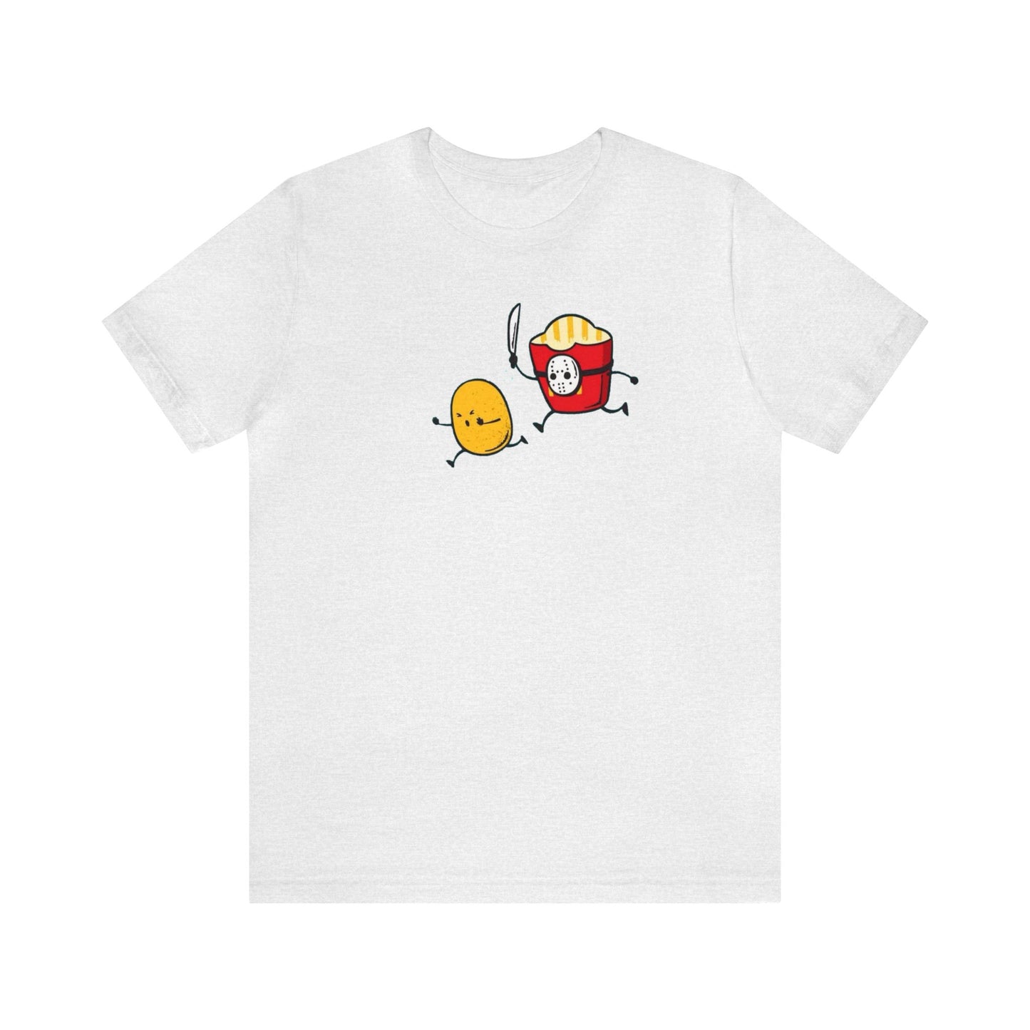Jason Fry Box Chasing A Potato Shirt, Friday The 13th Shirt, Jason Voorhees Shirt, Funny Halloween Shirt, Spooky Shirt, Funny Food T, Fries