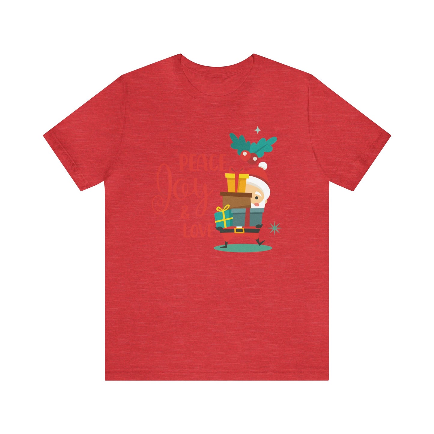 Peace, Joy and Love Santa Shirt, Santa Claus Shirt, Christmas Shirt, Xmas Shirt, Holiday Shirt, Merry Shirt, Festive Shirt, Merry Christmas