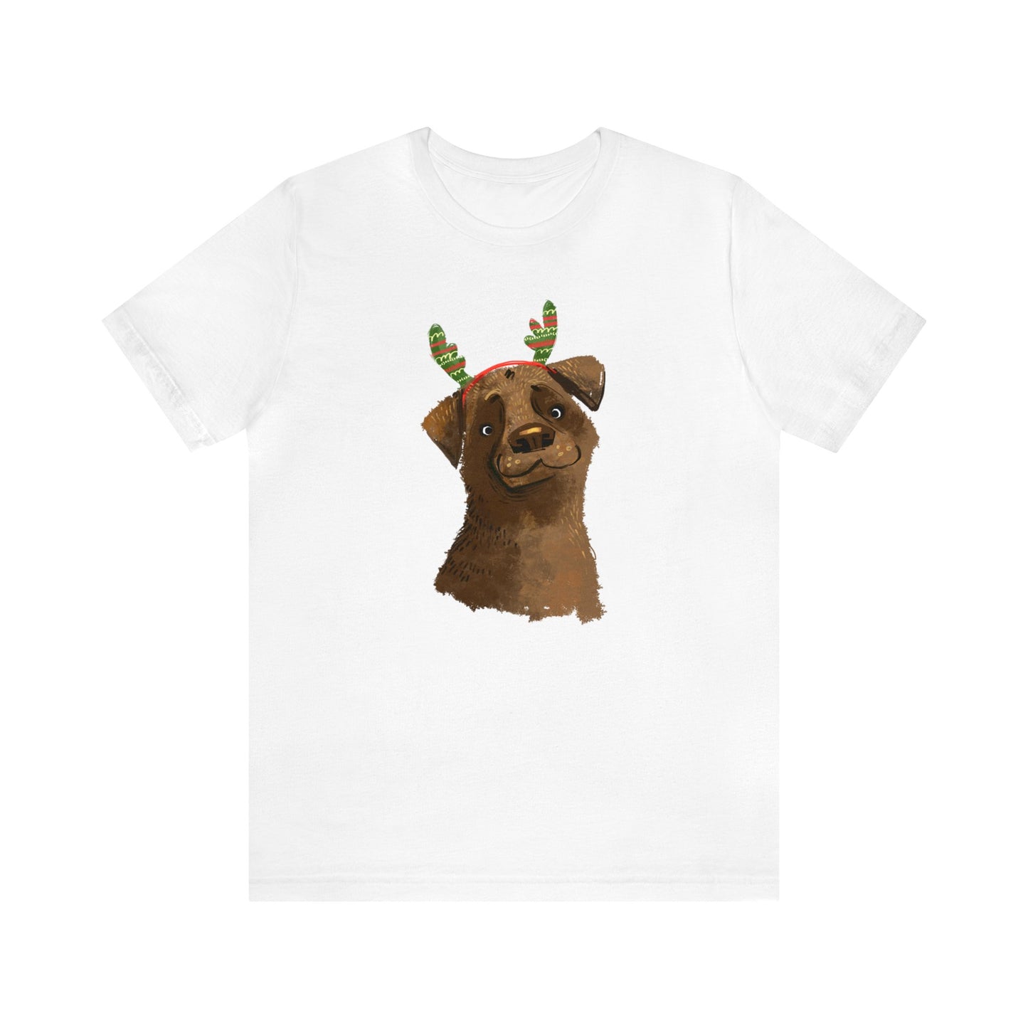 Dog Wearing Antlers Shirt, Reindeer Dog Shirt, Christmas Shirt, Xmas Shirt, Holiday Shirt, Merry Shirt, Festive Shirt, Merry Christmas Tee