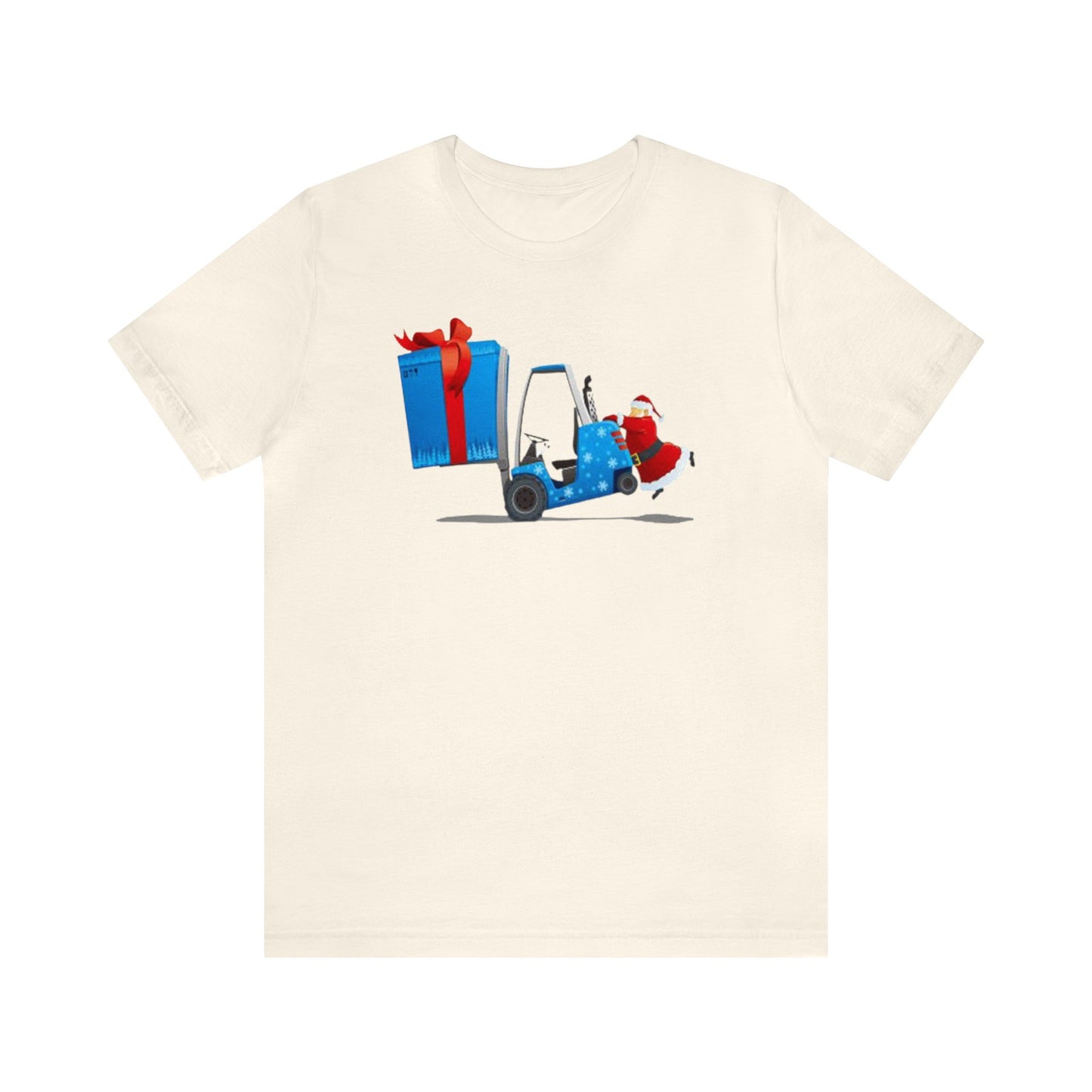 Forklift Santa With Present Shirt, Big Present , Santa Claus Shirt, Christmas Shirt, Xmas Shirt, Holiday Shirt, Merry Shirt, Festive Shirt