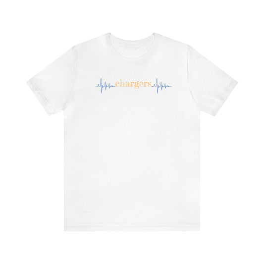Heartbeat LA Chargers Shirt, Football Shirt, Heartbeat Sports Shirt, Los Angeles Football, Football Tee, Heartbeat Shirt, Chargers Shirt