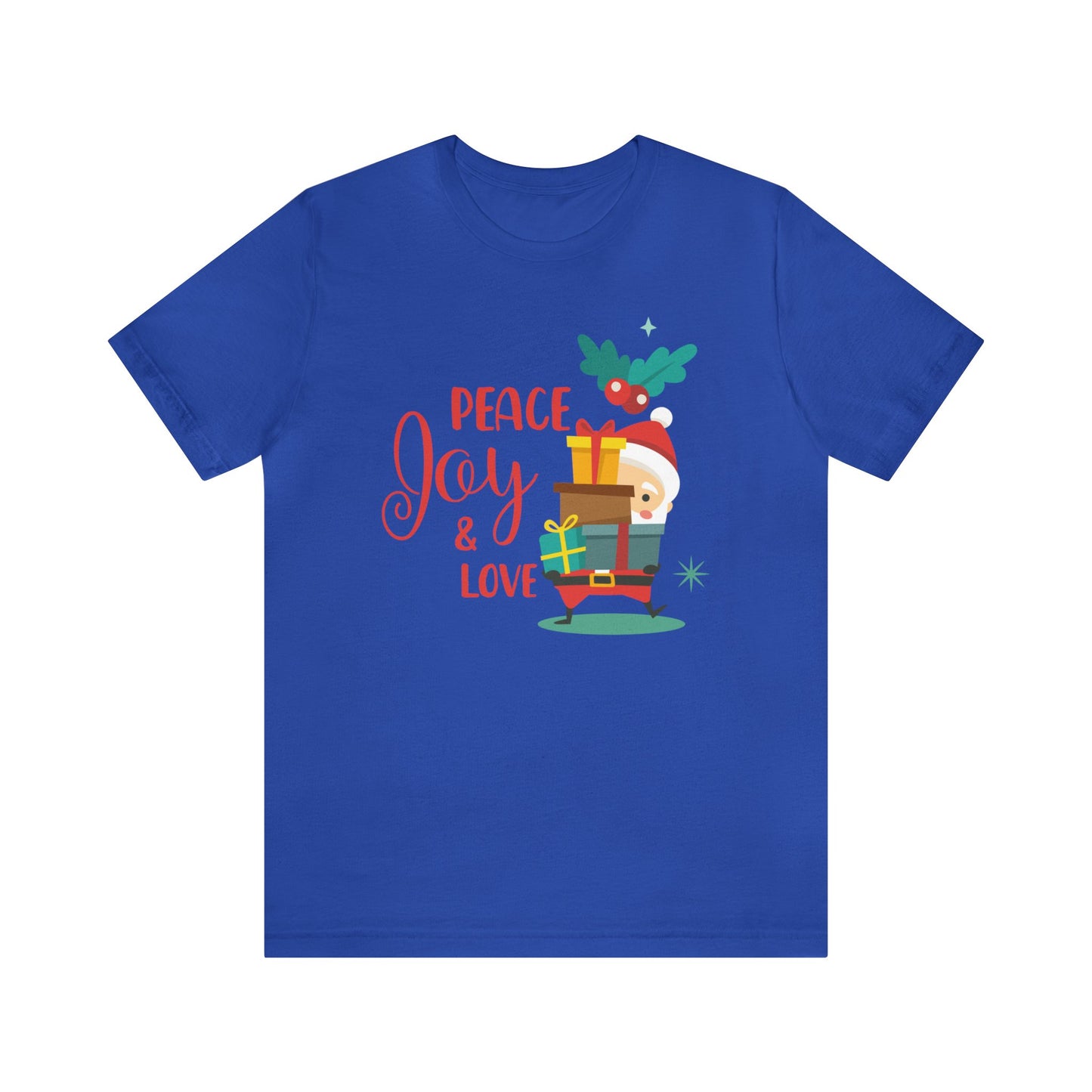 Peace, Joy and Love Santa Shirt, Santa Claus Shirt, Christmas Shirt, Xmas Shirt, Holiday Shirt, Merry Shirt, Festive Shirt, Merry Christmas