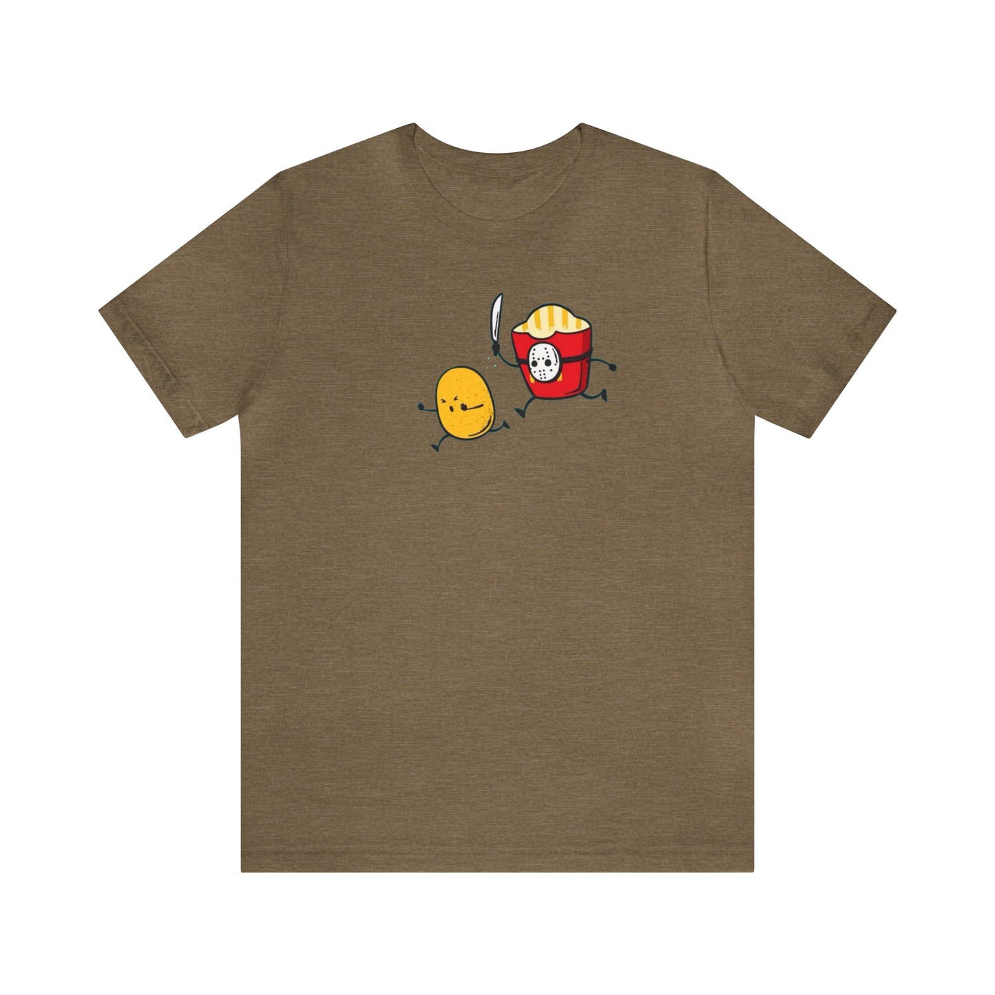 Jason Fry Box Chasing A Potato Shirt, Friday The 13th Shirt, Jason Voorhees Shirt, Funny Halloween Shirt, Spooky Shirt, Funny Food T, Fries