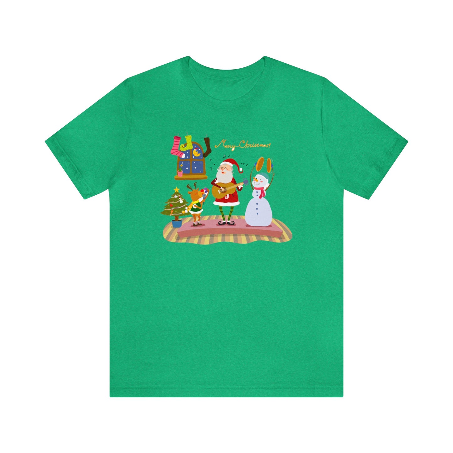 Santa Rudolph and Frosty Band Shirt, Santa Claus Shirt, Christmas Shirt, Xmas Shirt, Holiday Shirt, Merry Tee, Festive Tee, Ruldolph, Frosty