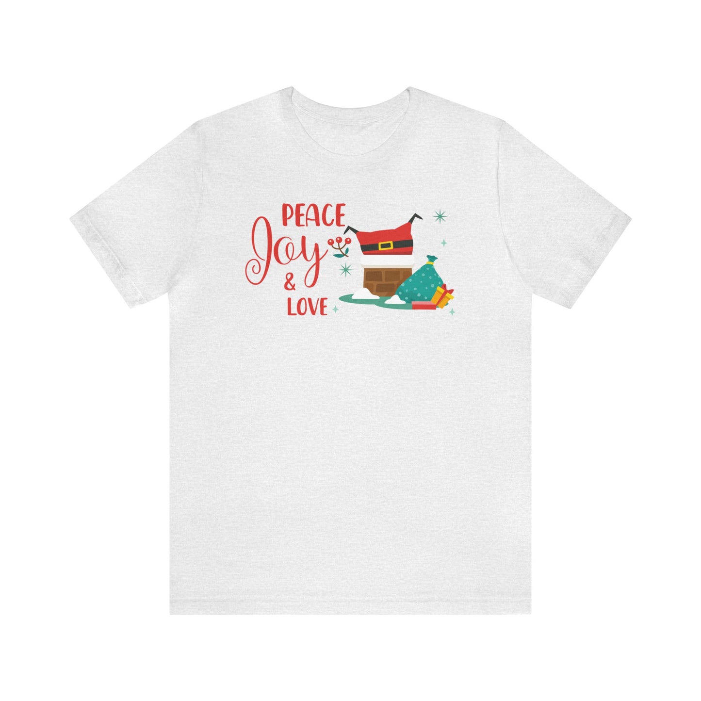 Peace, Joy and Love Santa Shirt, Santa Claus Shirt, Christmas Shirt, Xmas Shirt, Holiday Shirt, Merry Shirt, Festive Shirt, Merry Christmas