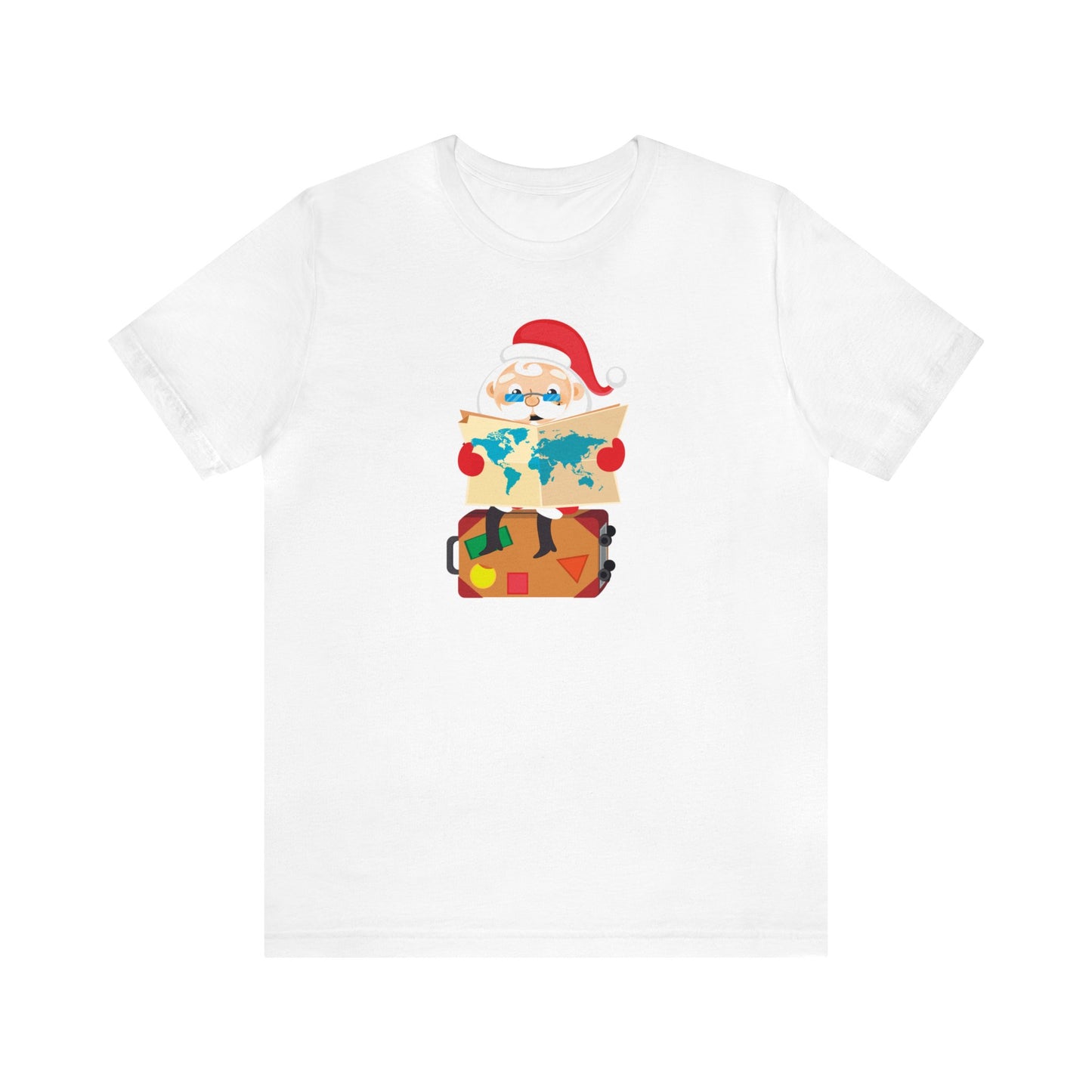 Santa Checking His Map Shirt, Santa Claus Shirt, Christmas Shirt, Xmas Shirt, Holiday Shirt, Merry Shirt, Festive Shirt, Merry Christmas Tee