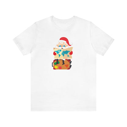 Santa Checking His Map Shirt, Santa Claus Shirt, Christmas Shirt, Xmas Shirt, Holiday Shirt, Merry Shirt, Festive Shirt, Merry Christmas Tee