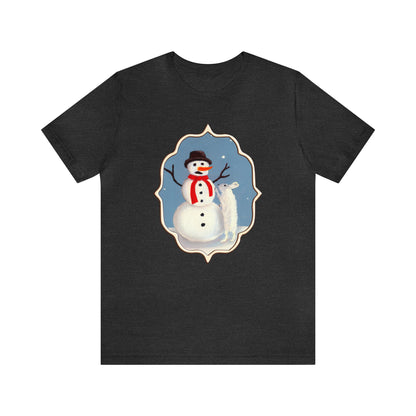 Snowman and Rabbit Christmas Shirt, Xmas Shirt, Holiday Shirt, Merry Shirt, Festive Shirt, Merry Christmas Tee, Christmas Gift, Winter Tee