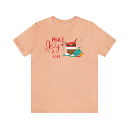 Peace, Joy and Love Santa Shirt, Santa Claus Shirt, Christmas Shirt, Xmas Shirt, Holiday Shirt, Merry Shirt, Festive Shirt, Merry Christmas