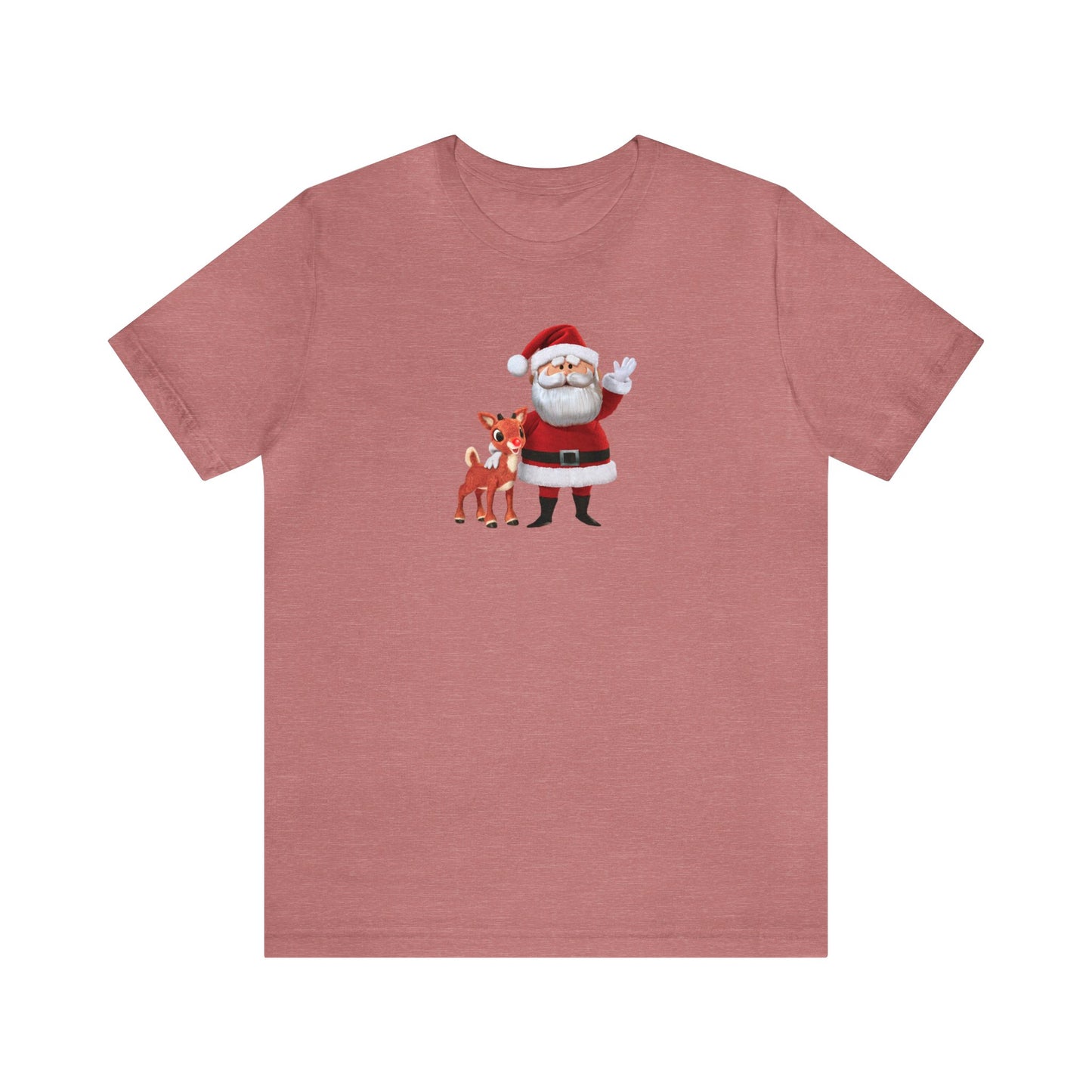 Rudolph and Santa Shirt, Reindeer Shirt, Santa Shirt, Christmas Shirt, Xmas Shirt, Holiday Shirt, Merry Shirt, Festive Shirt, Christmas Tee