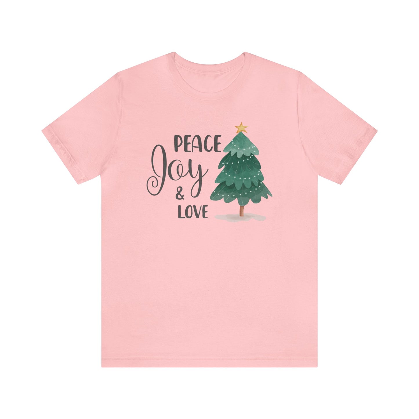 Peace Joy & Love Christmas Tree Shirt, Christmas Shirt, Xmas Shirt, Holiday Shirt, Merry Shirt, Festive Shirt, Merry Christmas Tee, Holiday