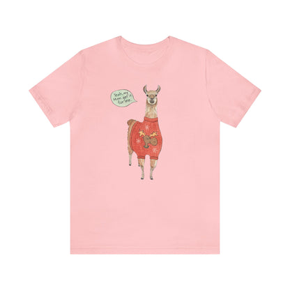 Llama Wearing a Sweater Shirt, Llama shirt, Llama Christmas Shirt, Xmas Shirt, Holiday Shirt, Merry Shirt, Festive Shirt, Merry Christmas T