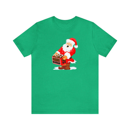 Santa Carrying Case of Wine Shirt, Santa Claus Shirt, Christmas Shirt, Xmas Shirt, Holiday Shirt, Merry Shirt, Festive Tee, Merry Christmas