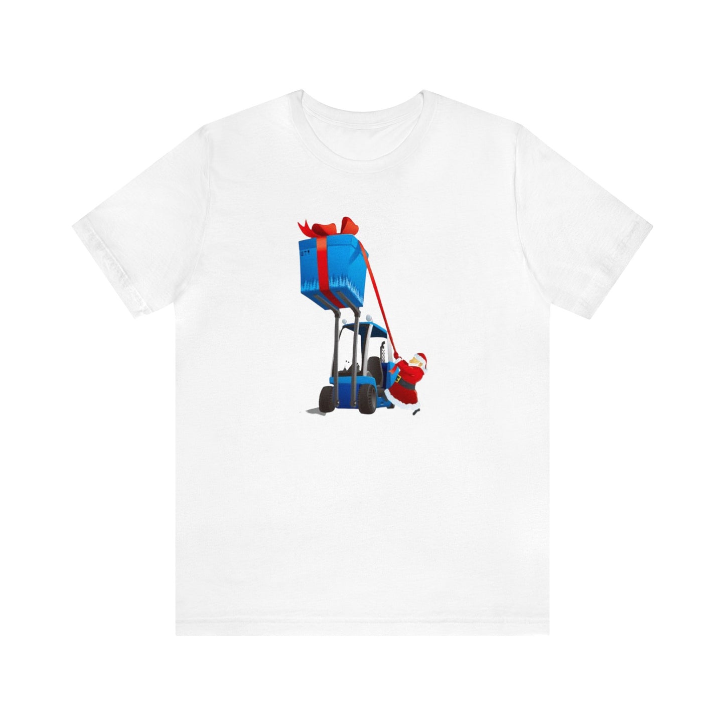 Forklift Santa With Present Shirt, Big Present , Santa Claus Shirt, Christmas Shirt, Xmas Shirt, Holiday Shirt, Merry Shirt, Festive Shirt