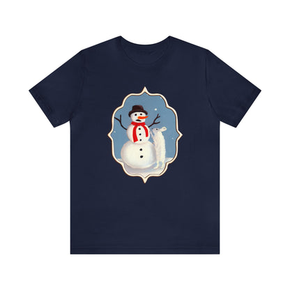 Snowman and Rabbit Christmas Shirt, Xmas Shirt, Holiday Shirt, Merry Shirt, Festive Shirt, Merry Christmas Tee, Christmas Gift, Winter Tee