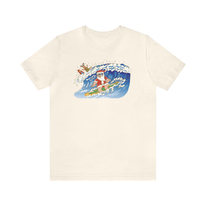 Surfing Santa and Rudolph Shirt, Santa Claus Shirt, Christmas Shirt, Xmas Shirt, Holiday Shirt, Merry Shirt, Festive Shirt, Merry ChristmasT